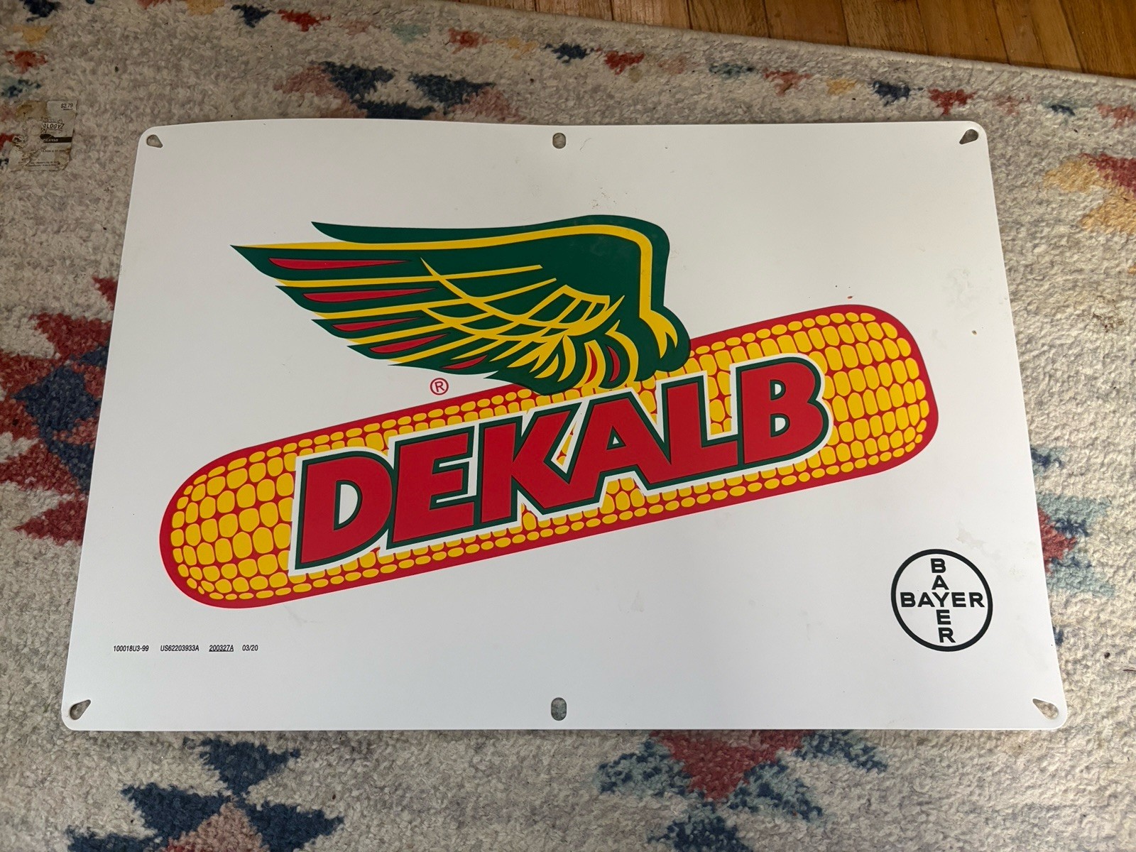 DEKALB Flying Ear SEED CORN ADVERTISING SIGN 24” X 16 Plastic