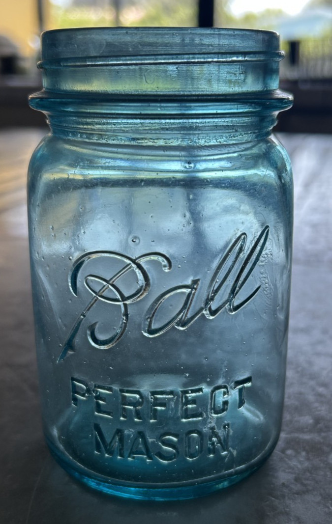 Ball Perfect Blue Mason Jar 1923 -1933   4 Jar Lot - 