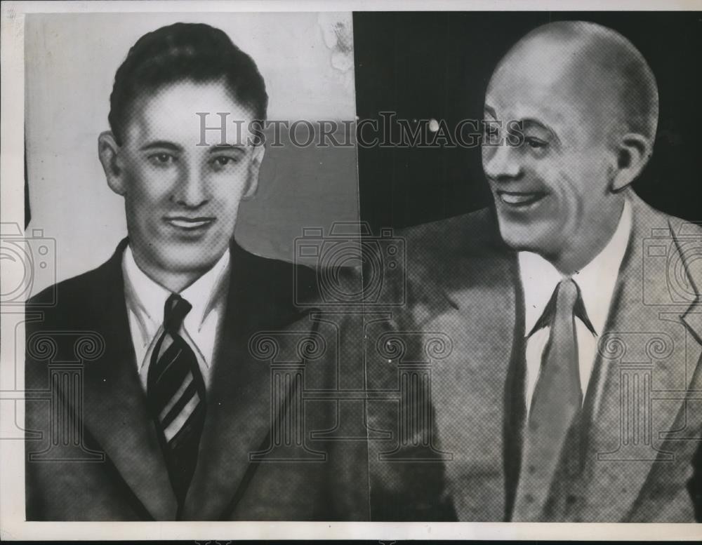 1938 Press Photo Charles J.Schmidt and son Charles Jr.wanted in Ambush Murder