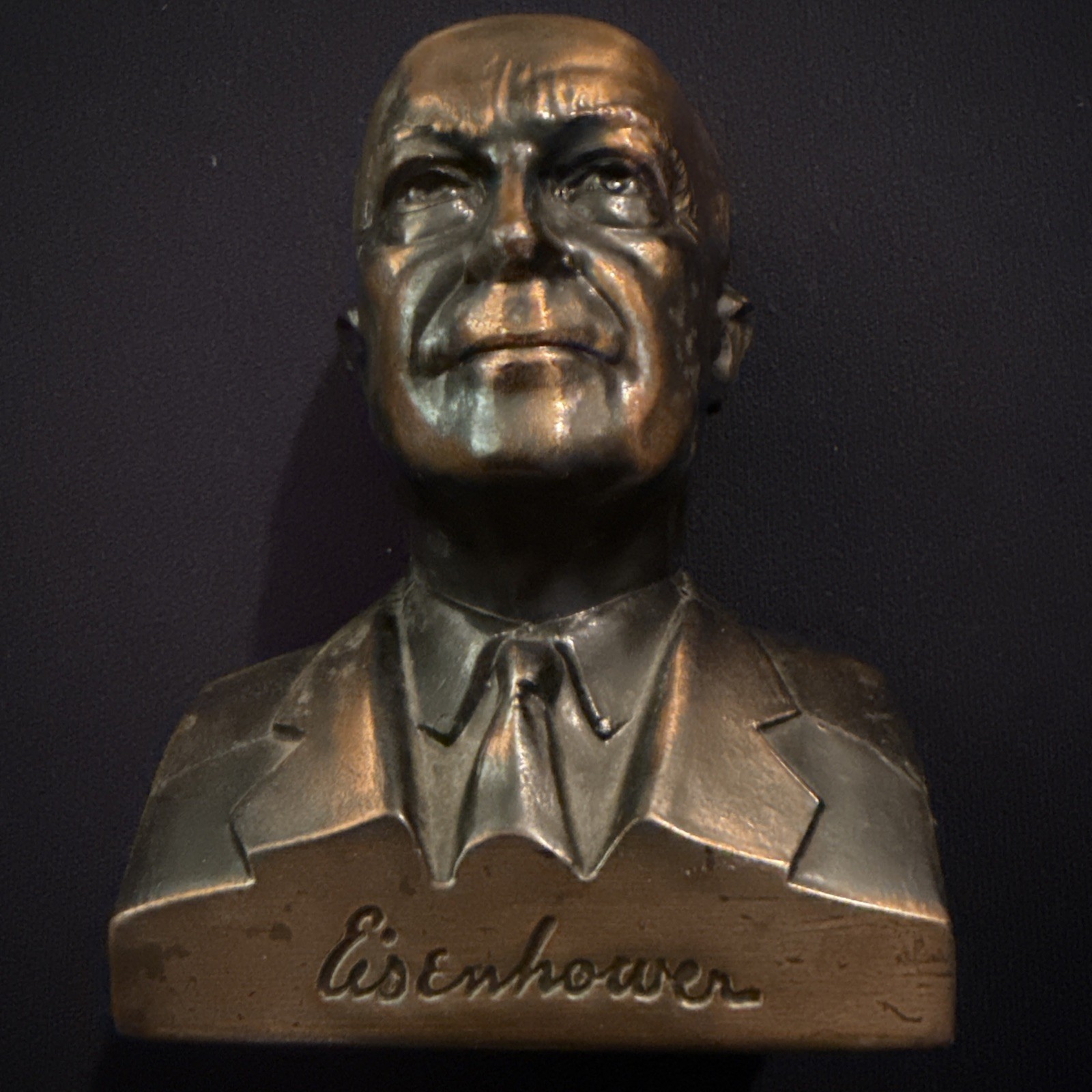 Dwight Eisenhower Metal Piggy Bank Vtg Banthrico Chicago Pontiac Michigan Bank✨ Dwight Eisenhower Metal Piggy Bank Vtg Banthrico Chicago Pontiac Michigan Bank✨