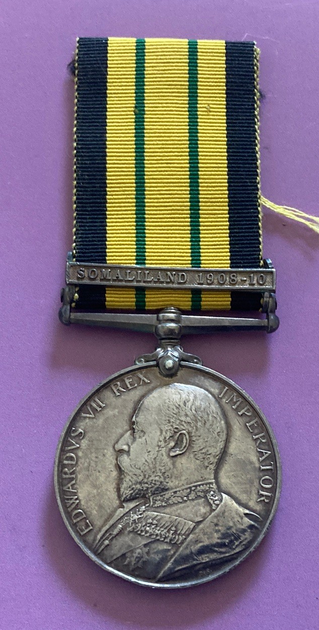 British Africa General Service Silver Medal Somaliland 1908-10 Nice & Scarce XF.