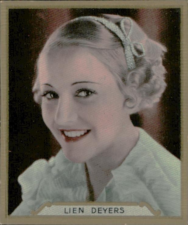 1930s Haus Gold Film Stars #107 LIEN DEYERS Tobacco Cigarette Movie Card