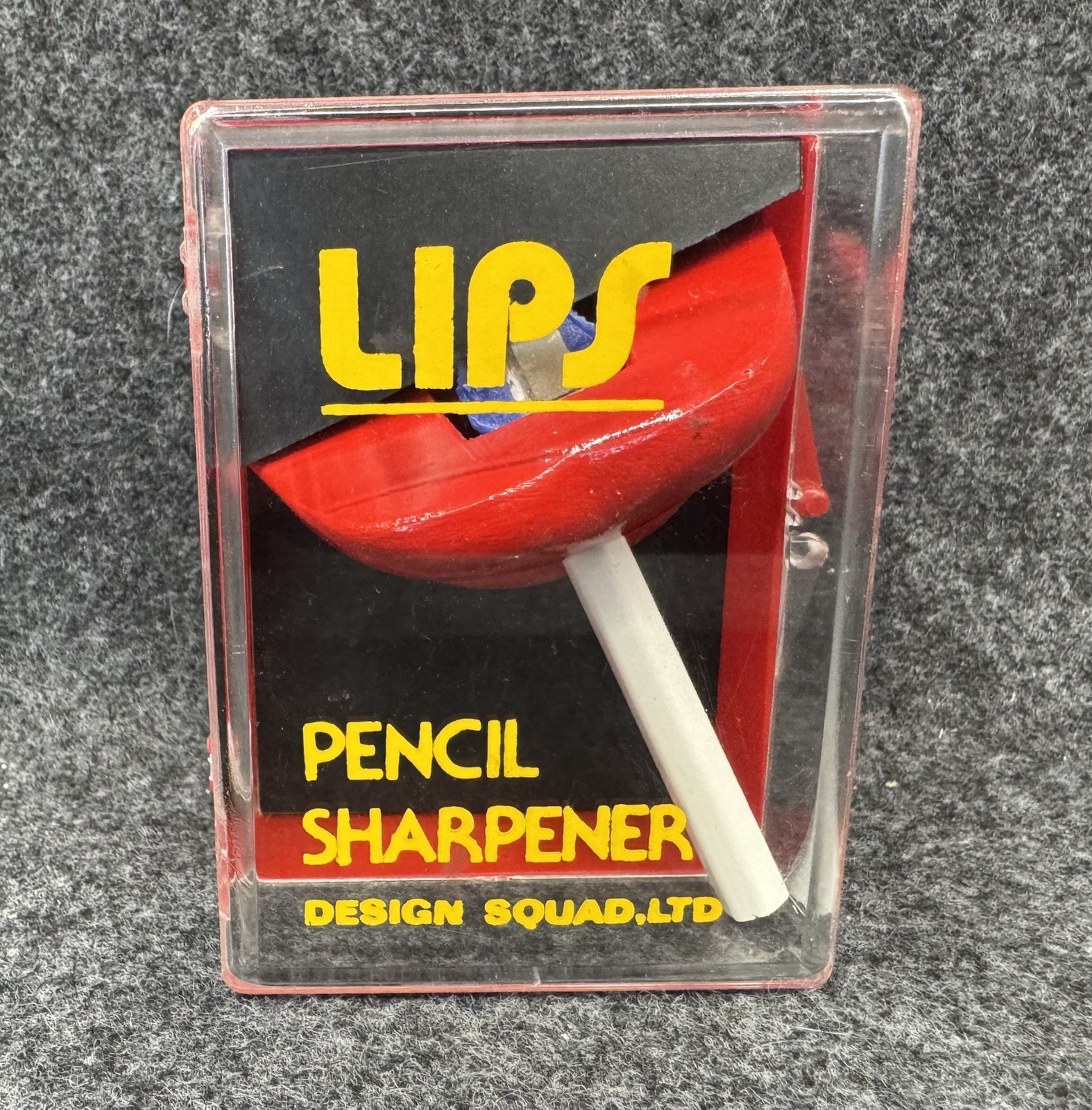 Vintage 1978 Red Lips Design Squad Pencil Sharpener 1970s Tamara Johnson Dowd
