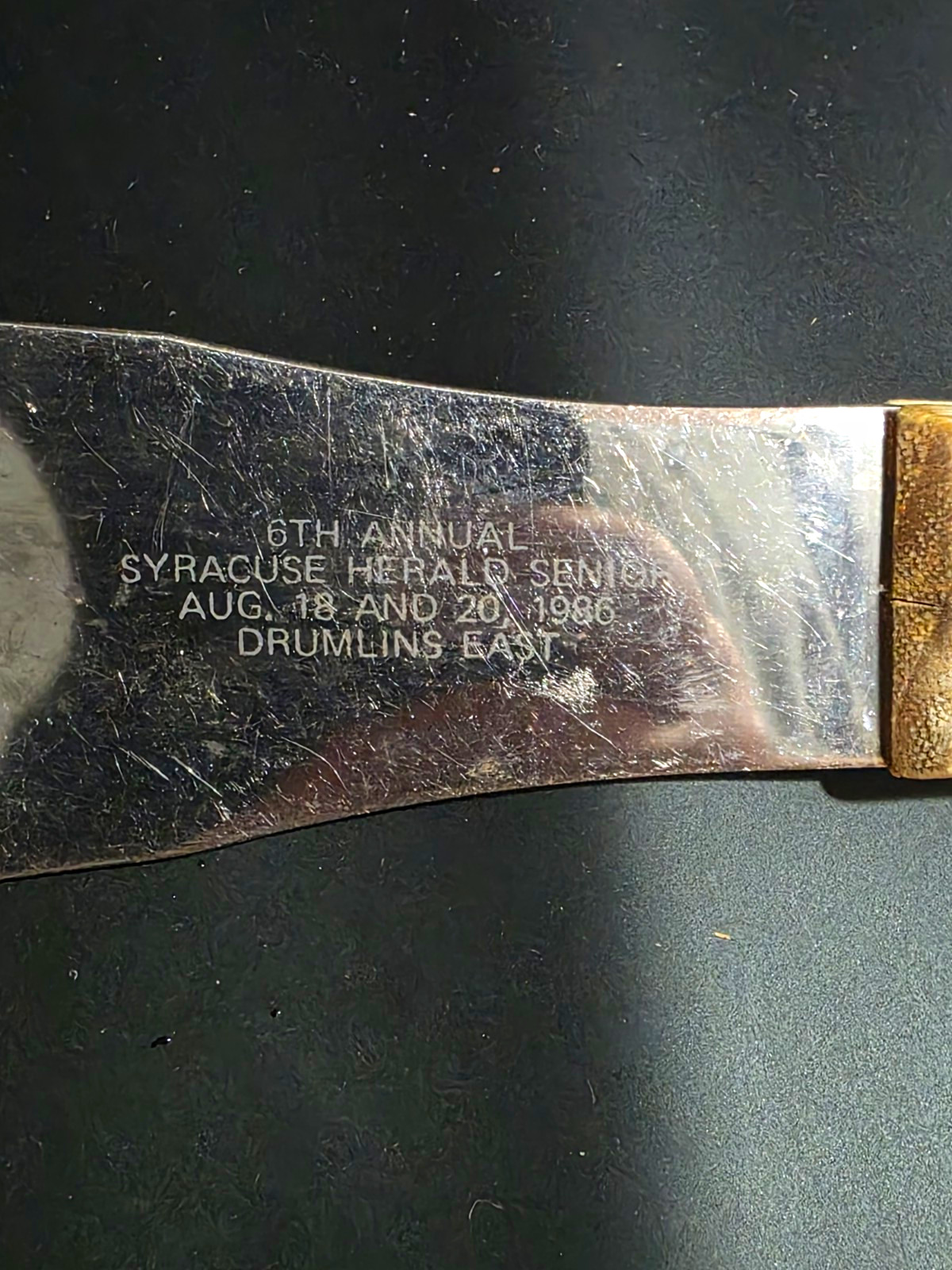 1986 Syracuse Herald Senior Golf Tournament Drumlins East Vintage Award Server