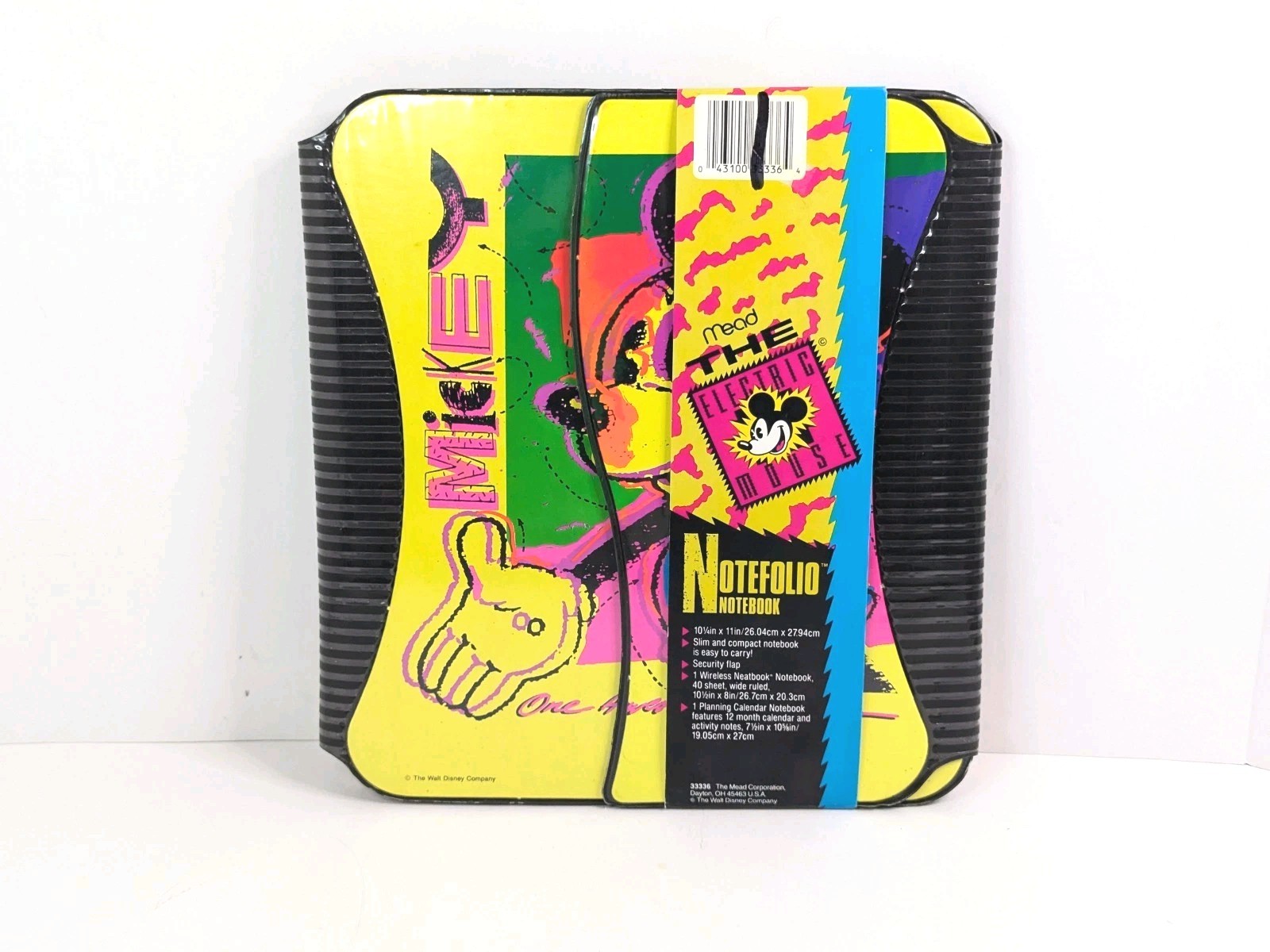 1990s Mead Notefolio Notebook Electric Mouse Mickey Neatbook Disney New
