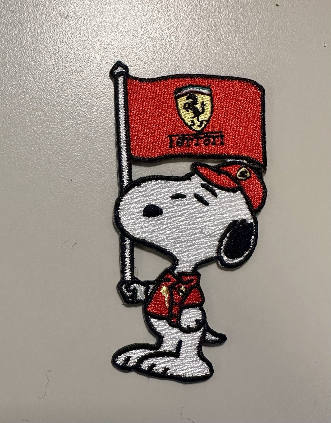 Snoopy Ferrari F1 Formula 1 Racing Flag Logo Peanuts Embroidered Iron On Patch 3