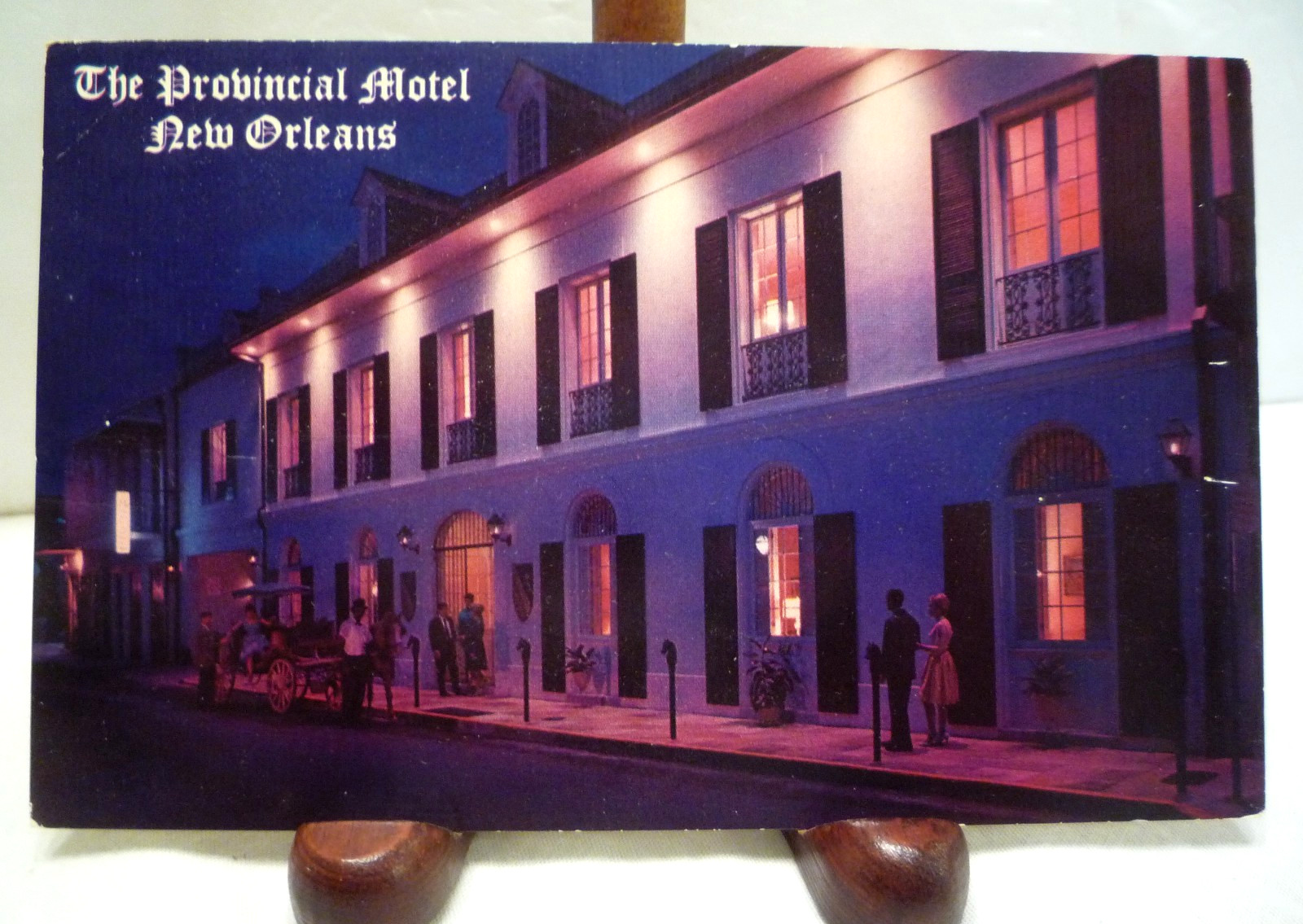 1940s-60s Motel Postcard, The Provincial Motel at night, New Orleans, LA 1940s-60s Motel Postcard, The Provincial Motel at night, New Orleans, LA