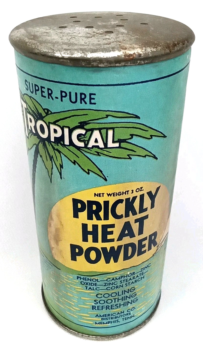 Antique 1940s Advertising Container American Co Prickly Heat Powder New Arrival