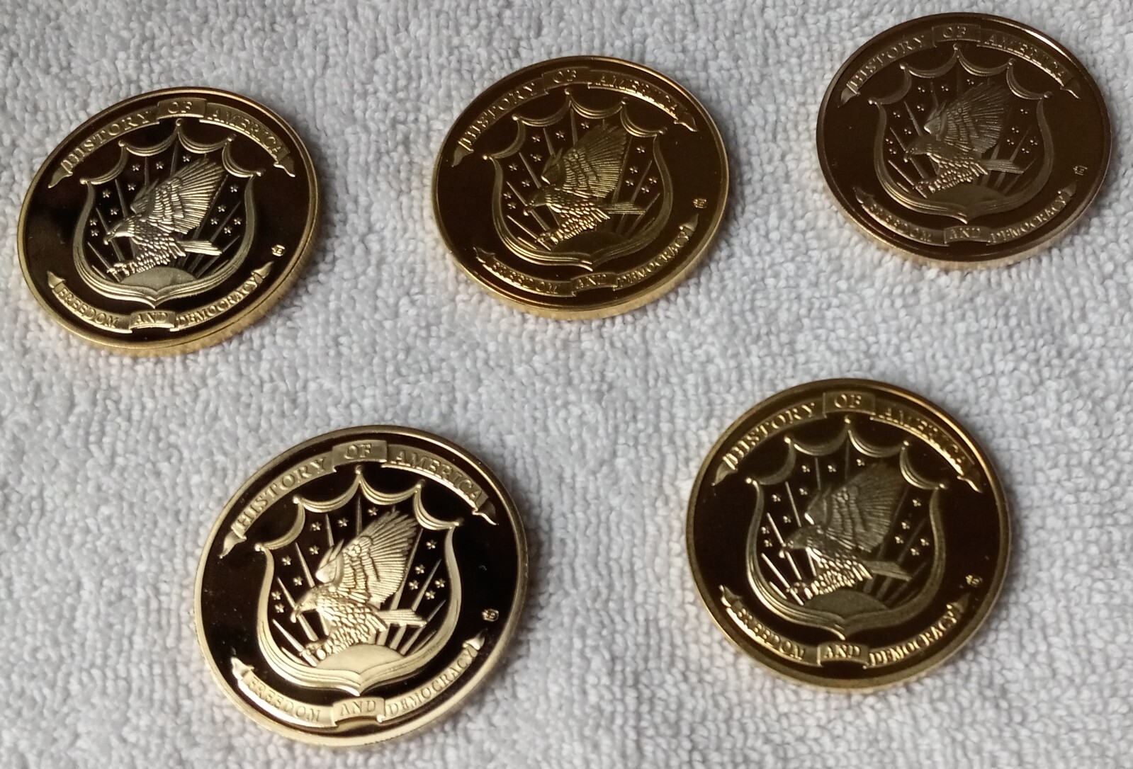 Lot of 5 Medals: American Mint  The Birth Of Our Nation  Commemorative Medals