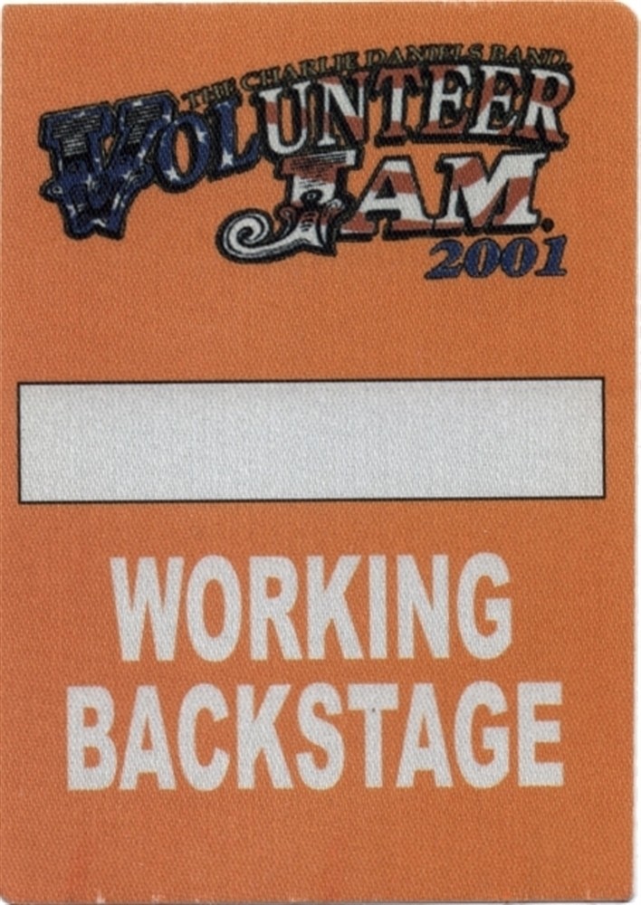 Charlie Daniels Band 2001 Volunteer Jam concert tour Backstage Pass