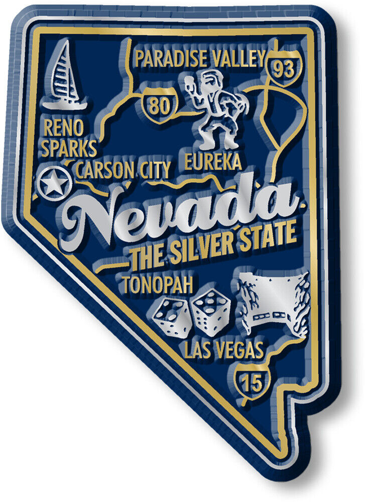 Nevada Premium State Magnet by Classic Magnets, 1.9\