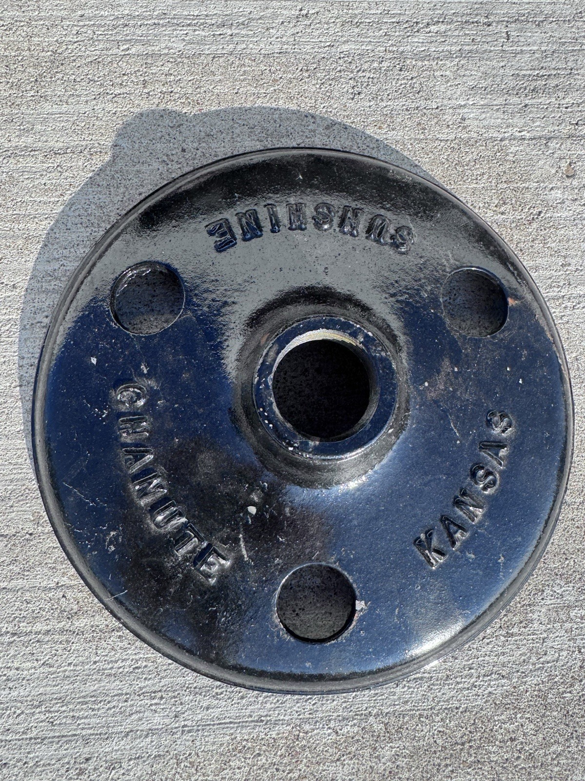 Vtg Chanute Kansas 10’’ Cast Iron Gumball Machine Base Heavy BH