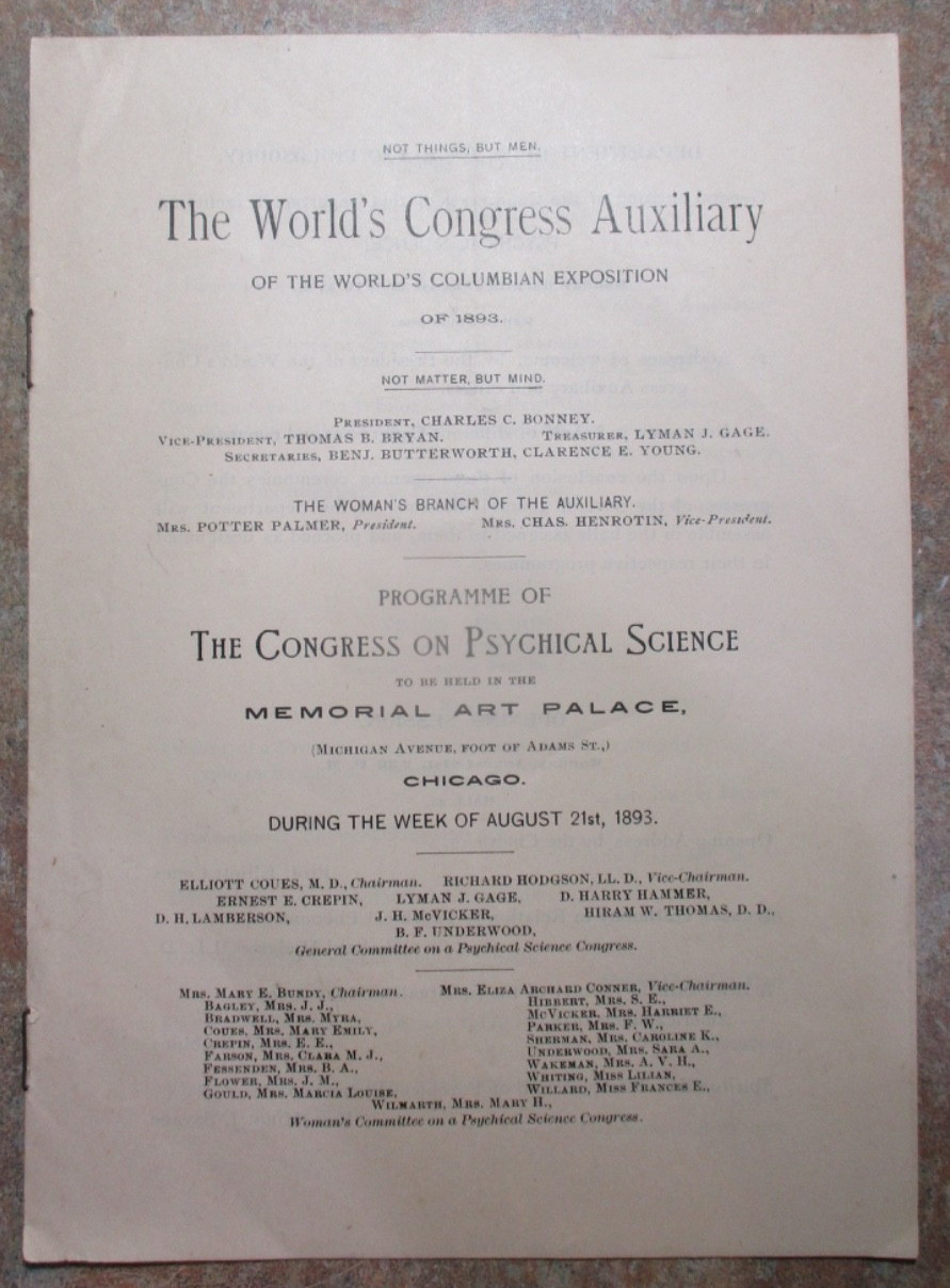WORLD\'S COLUMBIAN EXPO ULTRA RARE DOCUMENT FOR CONGRESS ON \