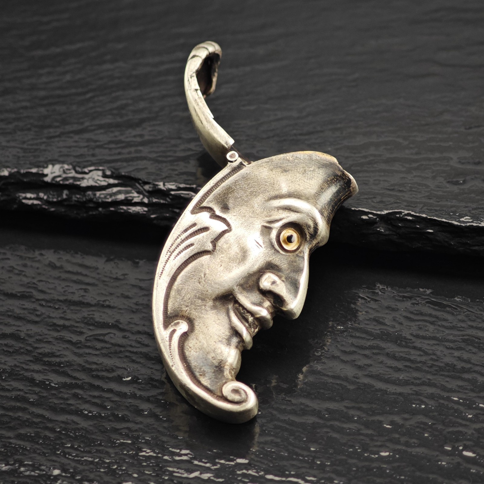 David Bowles Moon Face Match Case Sterling Silver MISC0401