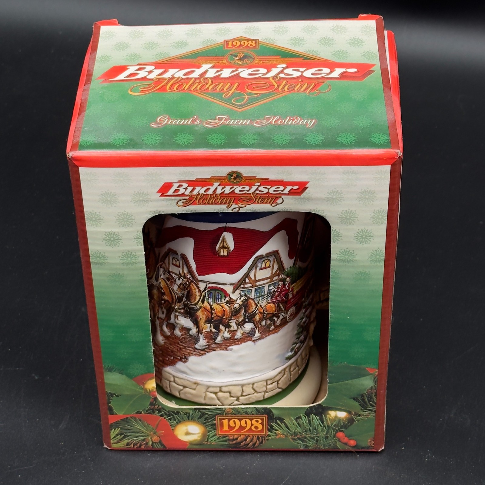 ​Budweiser 1998 Holiday Stein Grant’s Farm Holiday Anheuser-Busch Series