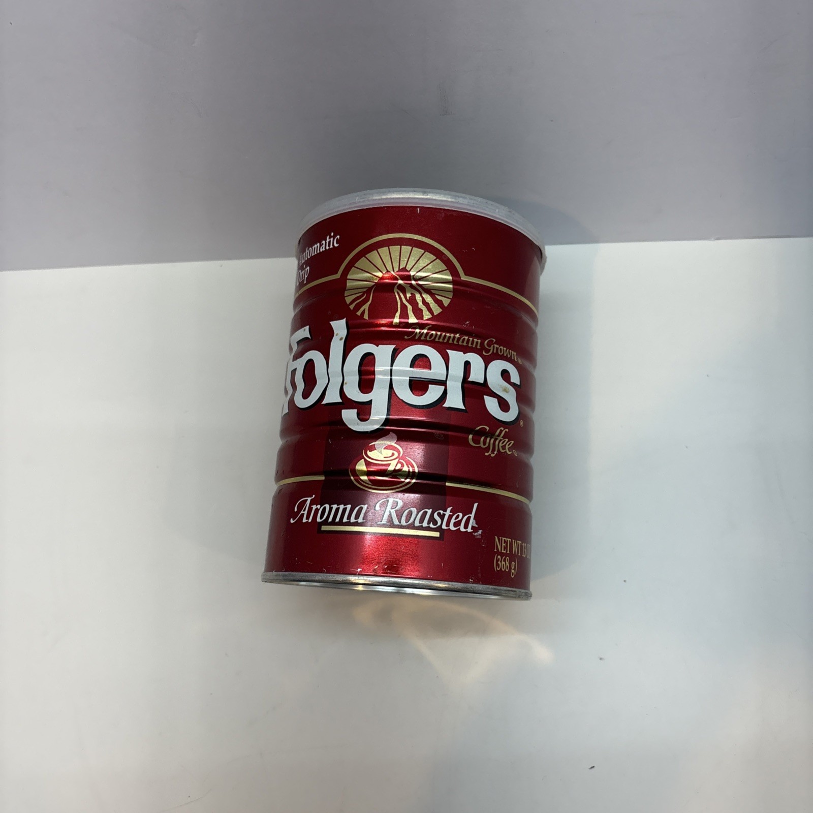 VTG Folgers Coffee Can 13 Oz. w/ Lid Aroma Roasted for All Coffee Makers. #126