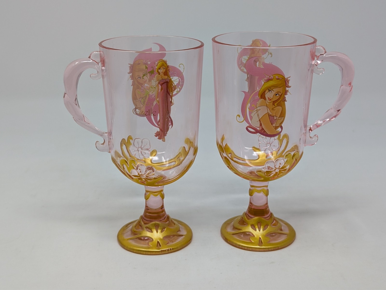 Vintage 07' Disney Store Exclusive Giselle Enchanted Princess Pink Stemmed Cup