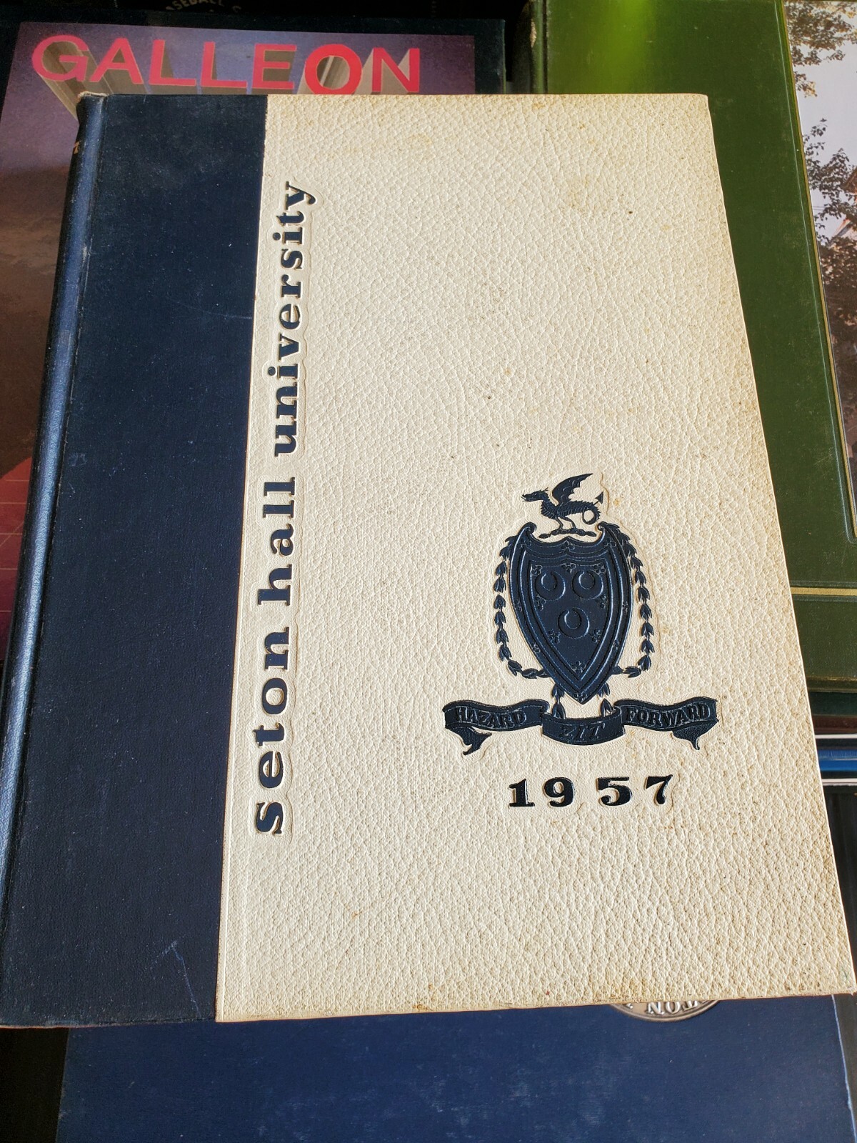 1957 Seton Hall University Vintage Yearbook  Basketball  honey russell