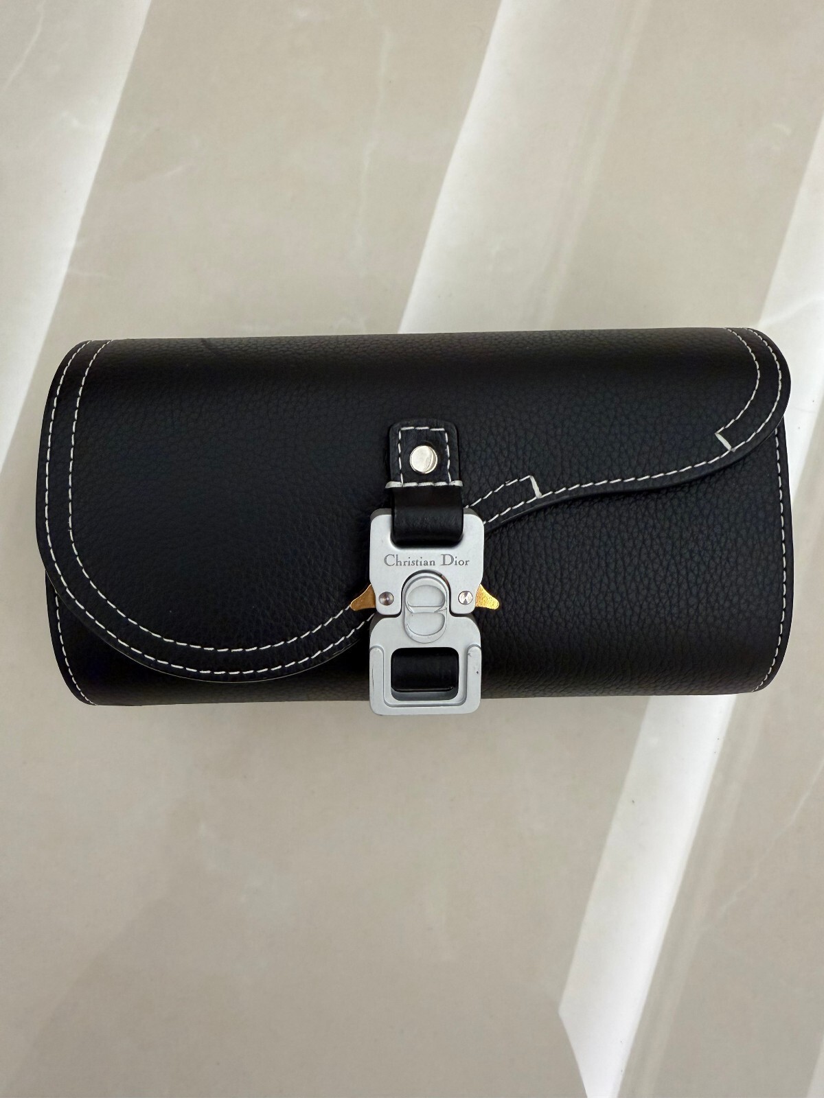 Christian Dior Saddle black leather watch role Christian Dior Saddle black leather watch role