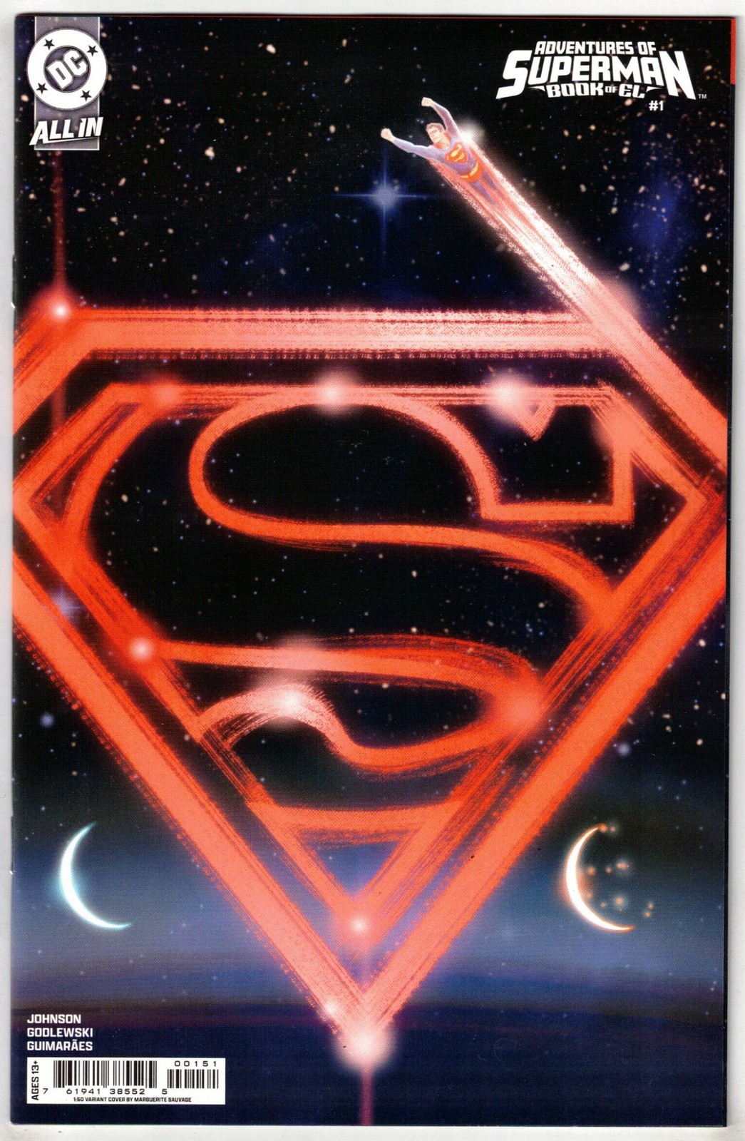 ADVENTURES OF SUPERMAN BOOK OF EL #1- 1:50 MARGUERITE SAUVAGE CARDSTOCK VARIANT