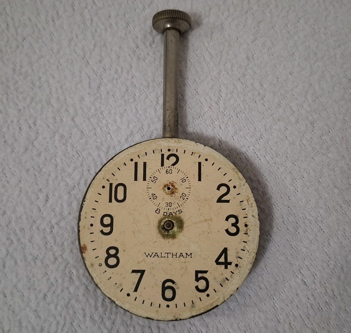 Antique Waltham Watch Co USA 8 Days Deck Clock For Parts Or Projects (B)
