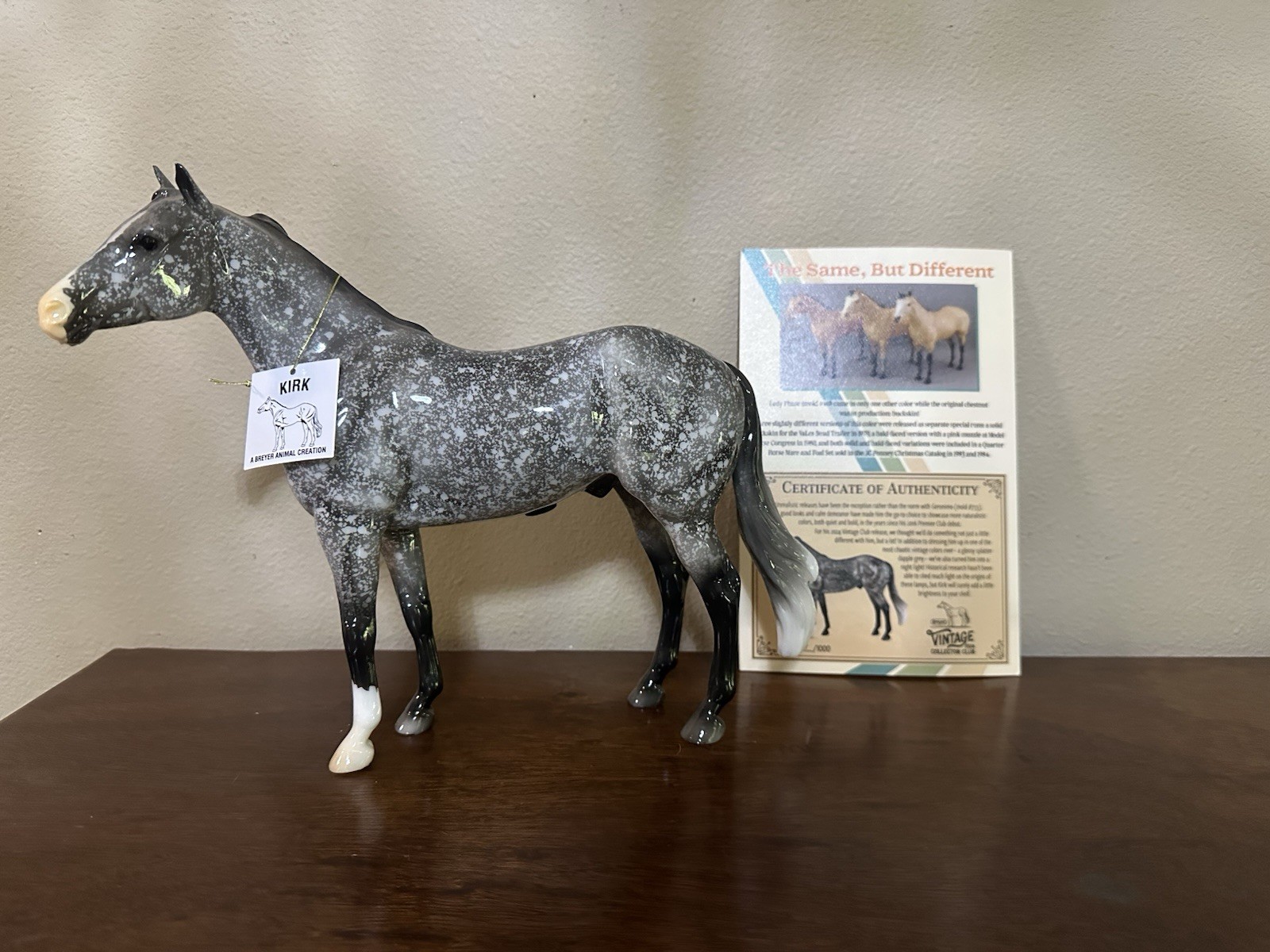 BREYER VINTAGE CLUB 2024 GLOSSY DAPPLE GREY HORSE 