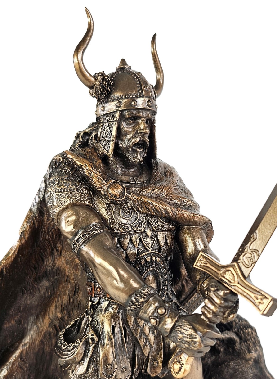 10 1/2 inch Freyr Viking Norse Mythology God Bronze Finish Statue