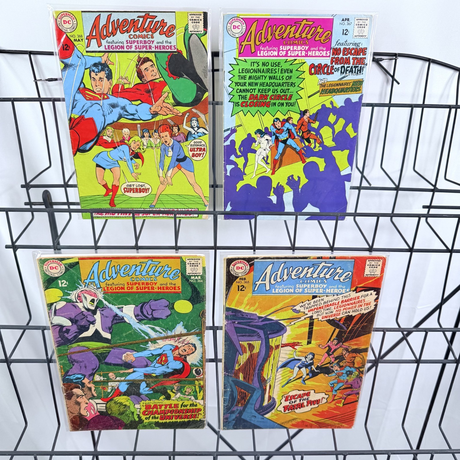 Adventure Comics Superboy Legion Superheroes 365-368 lot 1st Shadow Lass