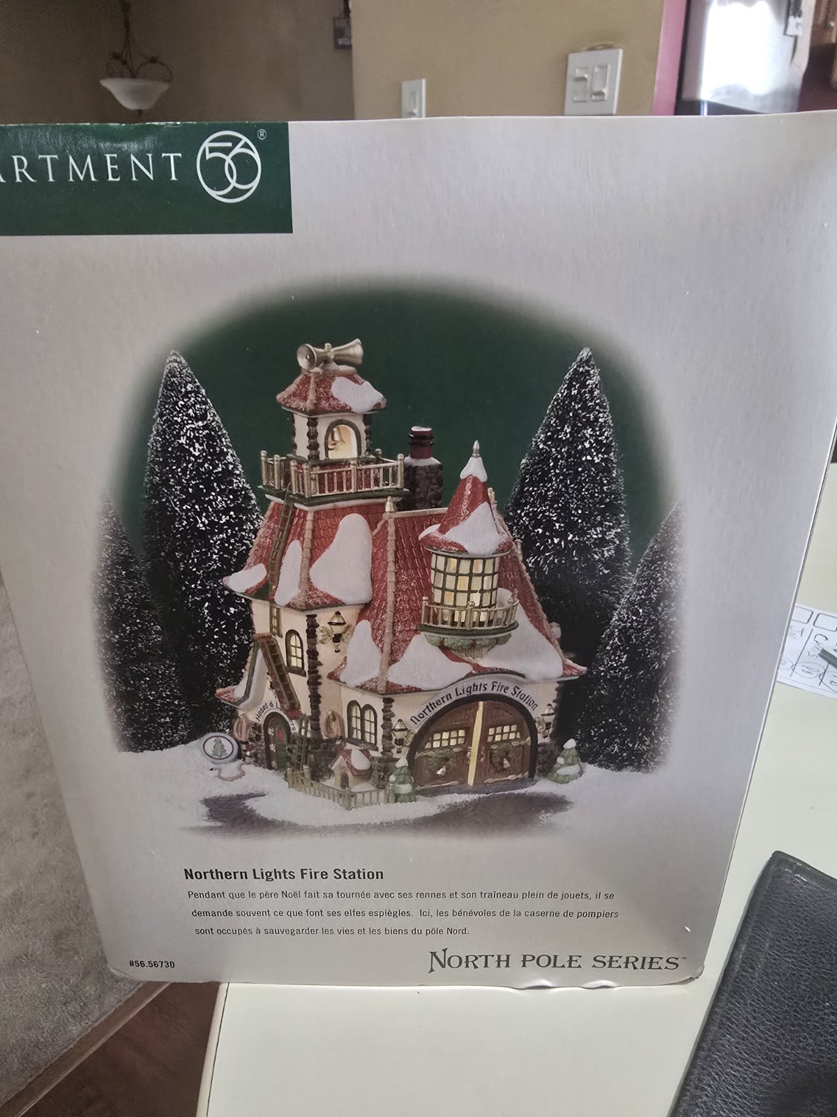 Dept 56 Northern Lights Fire Station #56730 Curated Collection North Pole 