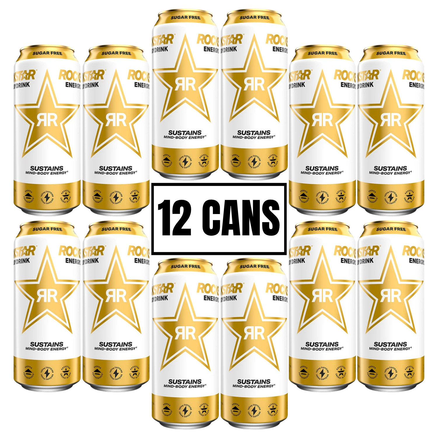 Rockstar Original Sugar Free Energy Drink 16 fl oz 12 Pack Zero Sugar Rockstar Original Sugar Free Energy Drink 16 fl oz 12 Pack Zero Sugar