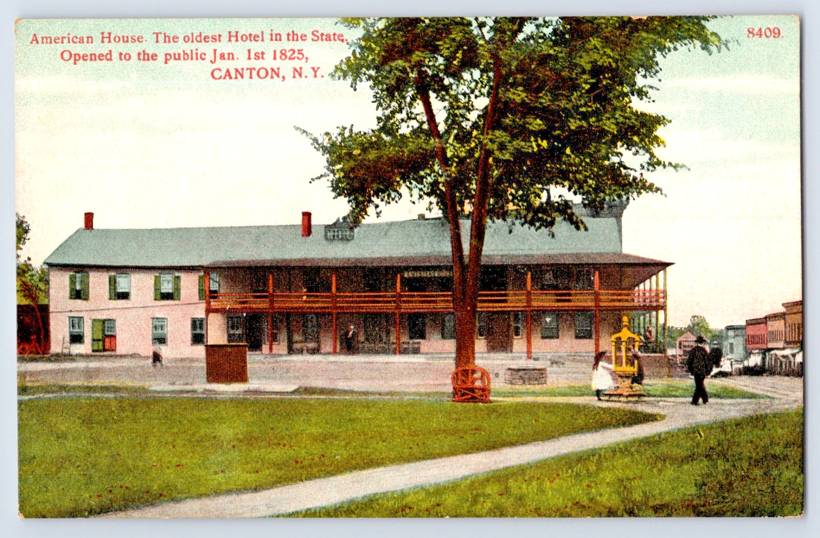Canton NY American House Oldest Hotel In State Posted In 1908 Antique Postcard