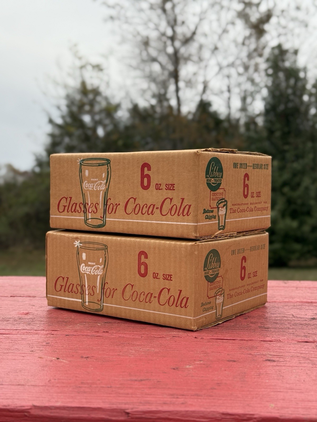 2 RARE SEALED NOS 1950s Cases OF 12 Coca Cola 6oz Fountain Glasses Libbey