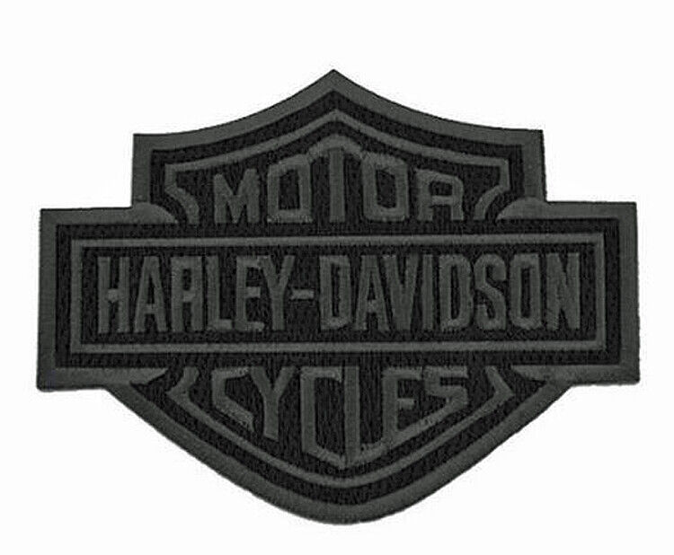 Harley-Davidson Embroidered Blackout Bar & Shield Logo Emblem Small - 8011512