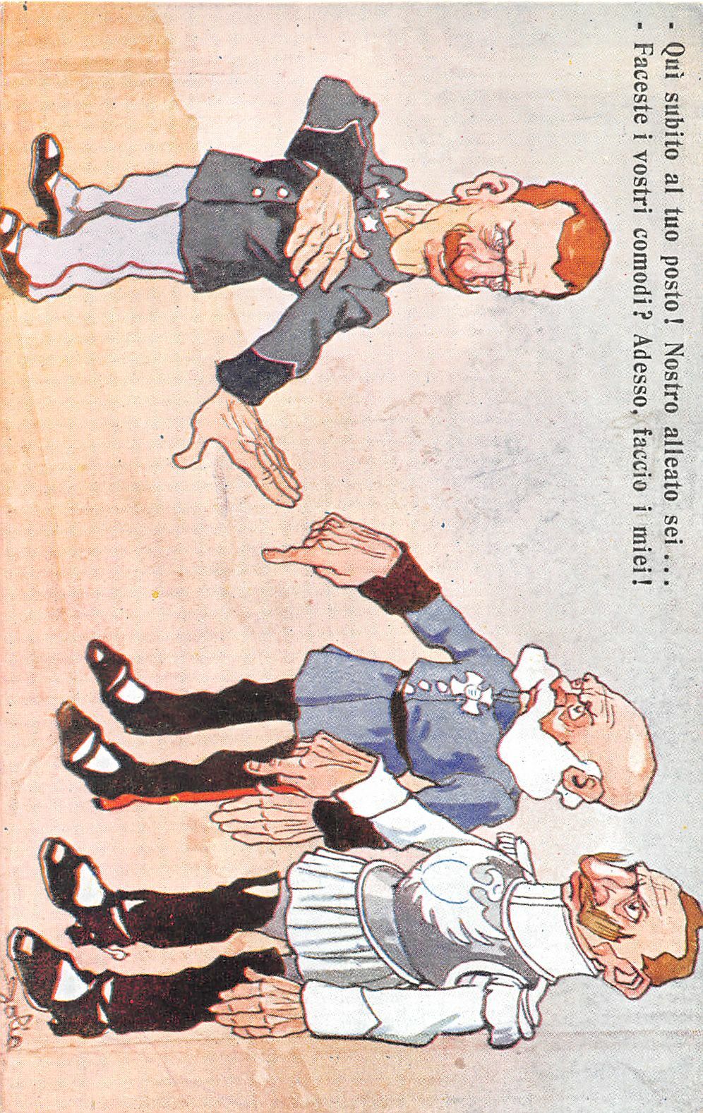 G71/ Kaiser Wilhelm Postcard Anti-Germany WWI c1918 Comic Hands 17