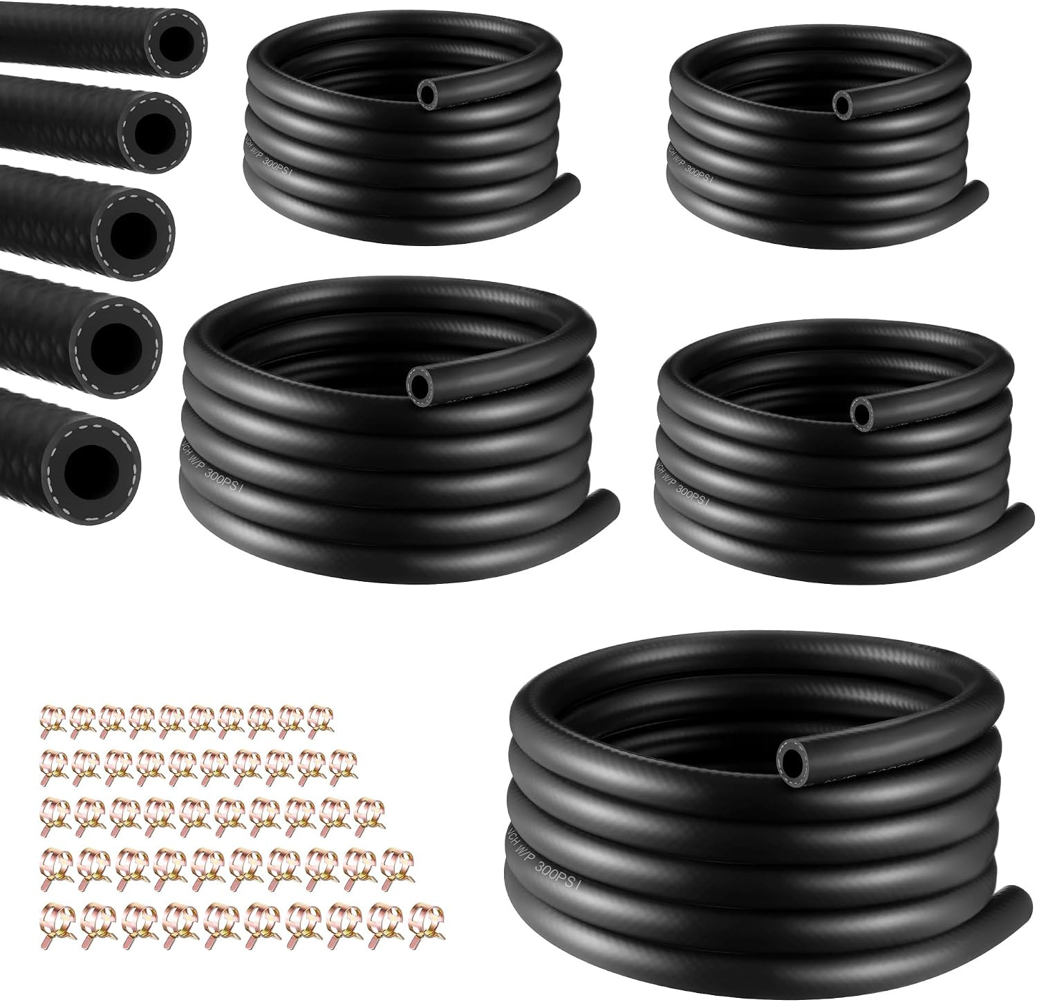 10Ft 5 Sizes Fuel Line Hose Kit - 3/8\