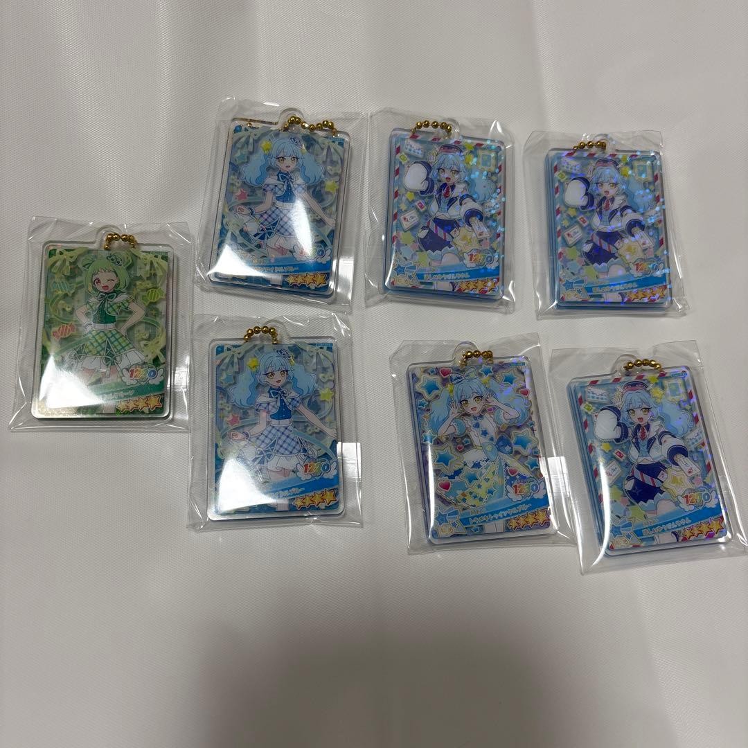 Aikatsu Acrylic Card Charm Keychain Set