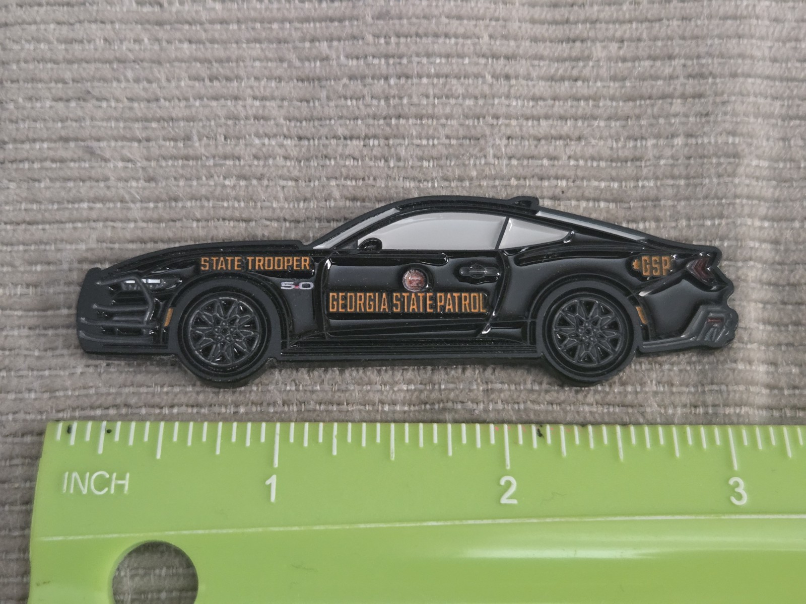 Georgia  State Patrol Police Trooper Black Ghost Pursuit Mustang Challenge Coin