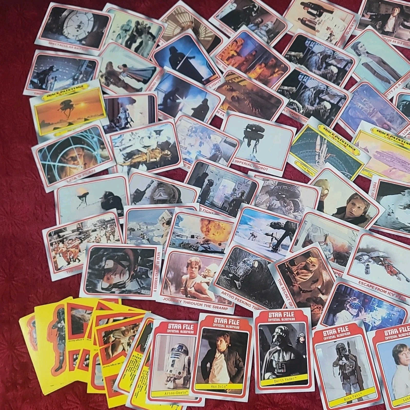 Topps 1977/1980 Star Wars empire strikes back Offical Data 65 card Lot rare