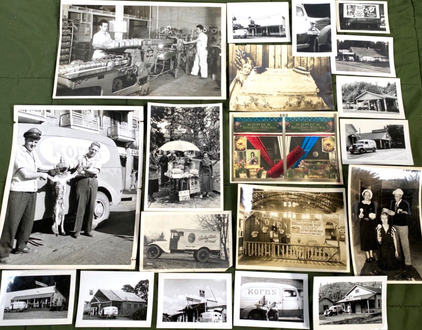 1930s-1940s Eugene Oregon Vintage Lot 19 Photos Korn\'s Bakery Milky Way Bread