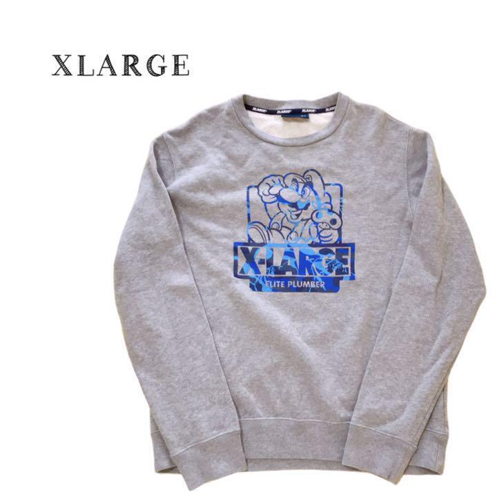 Very Popular Rare Sweatshirt Xlarge Mario Gray M Size