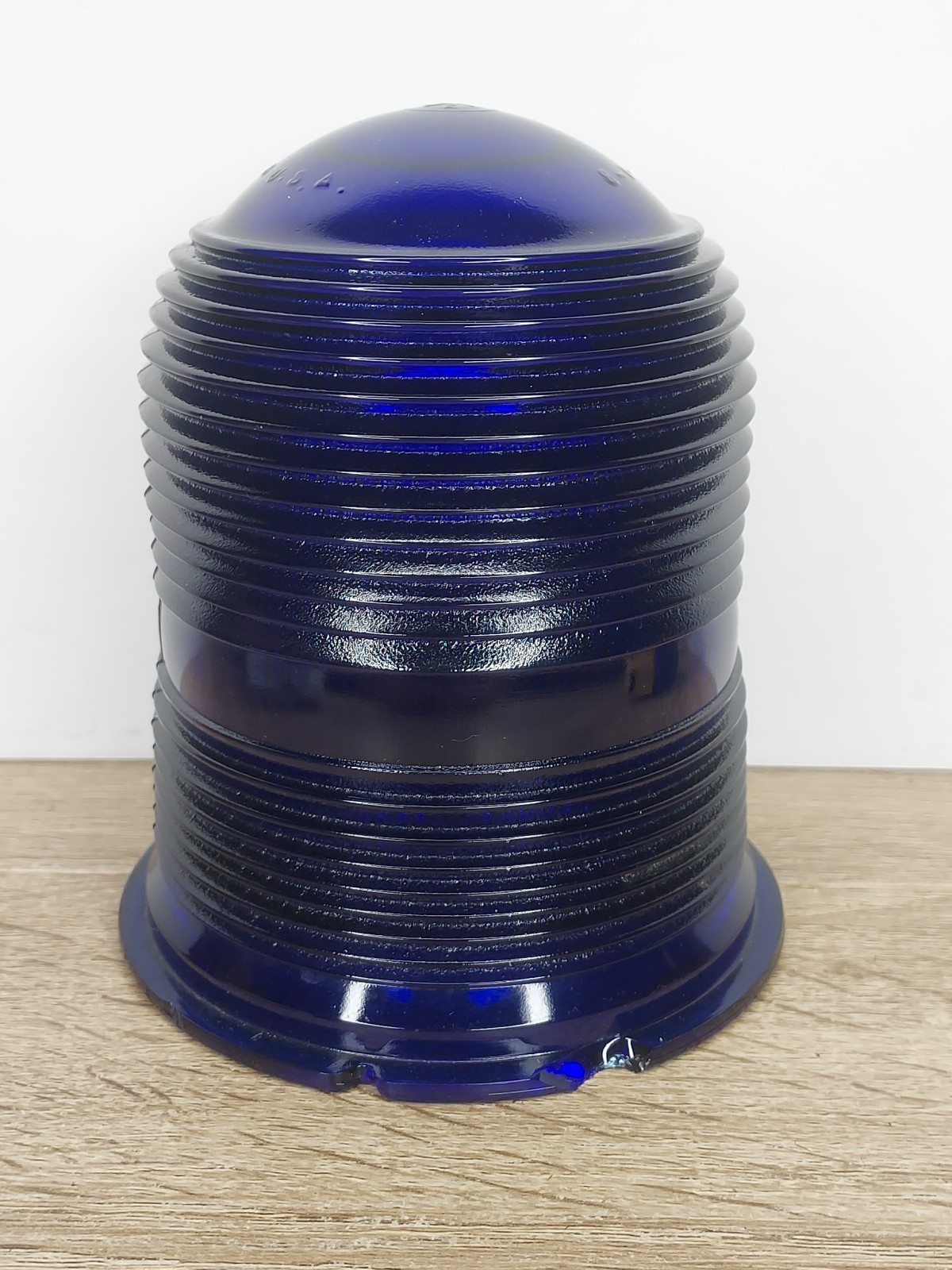 Kopp AP3522-3B Cobalt Blue Glass Airport Taxiway Light Fresnel Lens Cover Kopp AP3522-3B Cobalt Blue Glass Airport Taxiway Light Fresnel Lens Cover