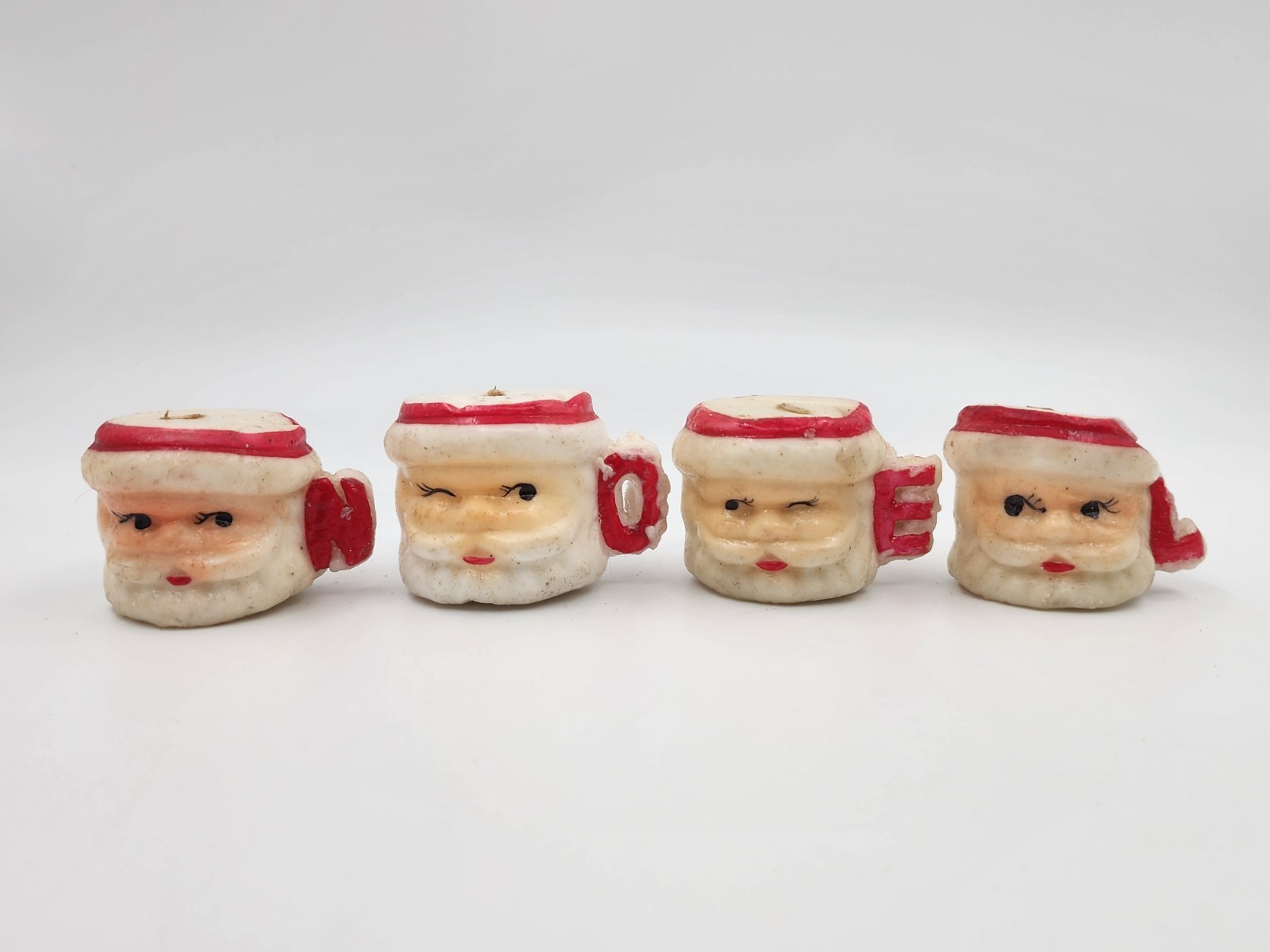 Vintage 1950\'s Winking Santa NOEL Candles New