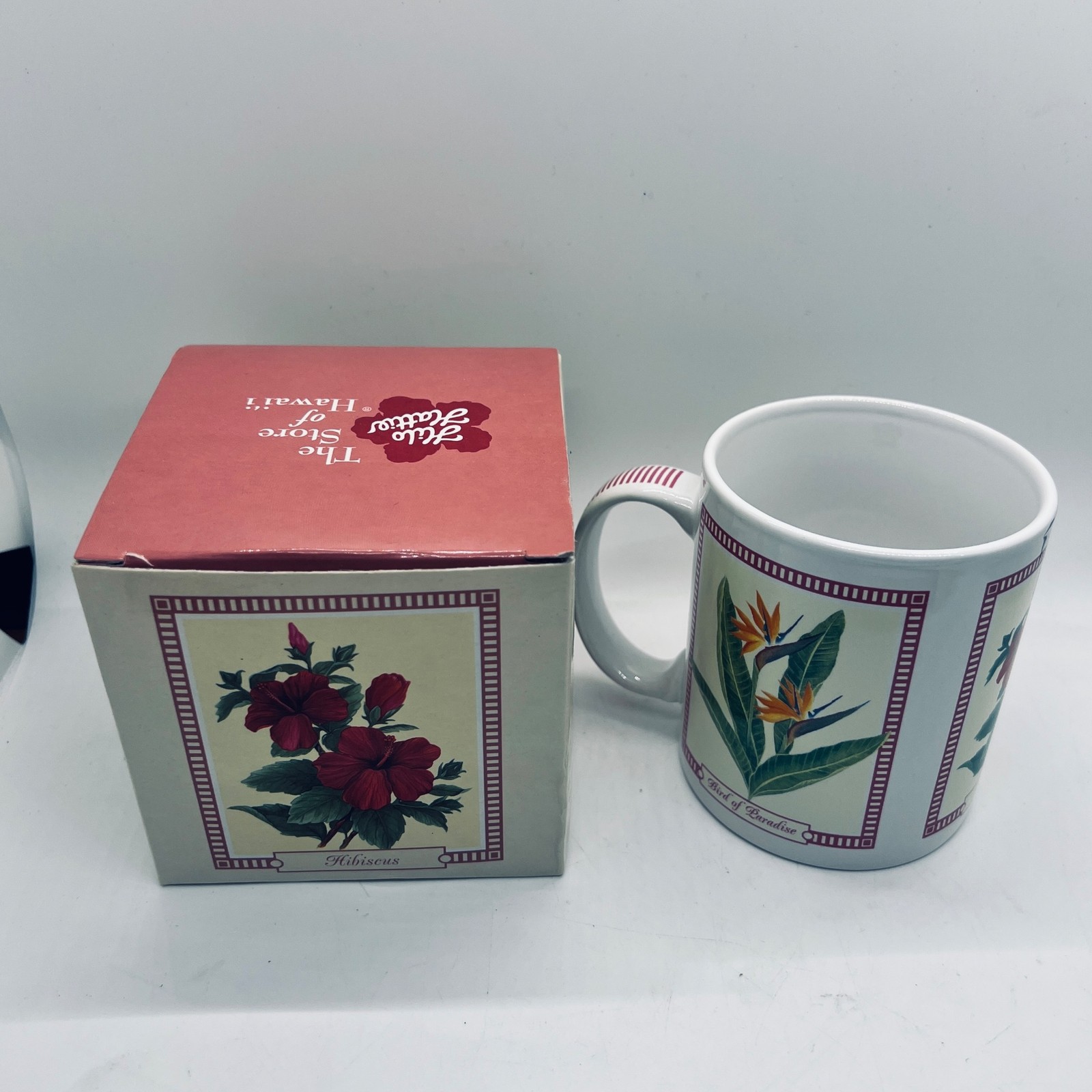 Hilo Hattie Hawaii Tropical Flowers Hibiscus Bird of Paradise Mug Ceramic New
