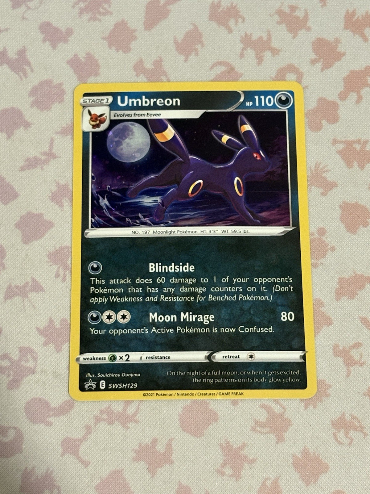 Pokemon Umbreon SWSH129 Black Star Promo HOLO card Pokemon Umbreon SWSH129 Black Star Promo HOLO card