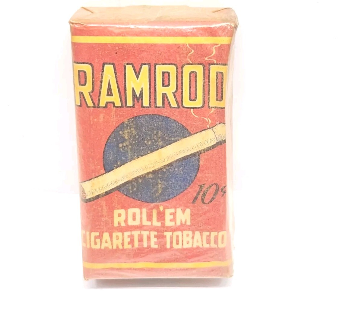 Antique 1900's Ramrod Tobacco Advertising Wax Box Scotten Dillon Co Detroit MI
