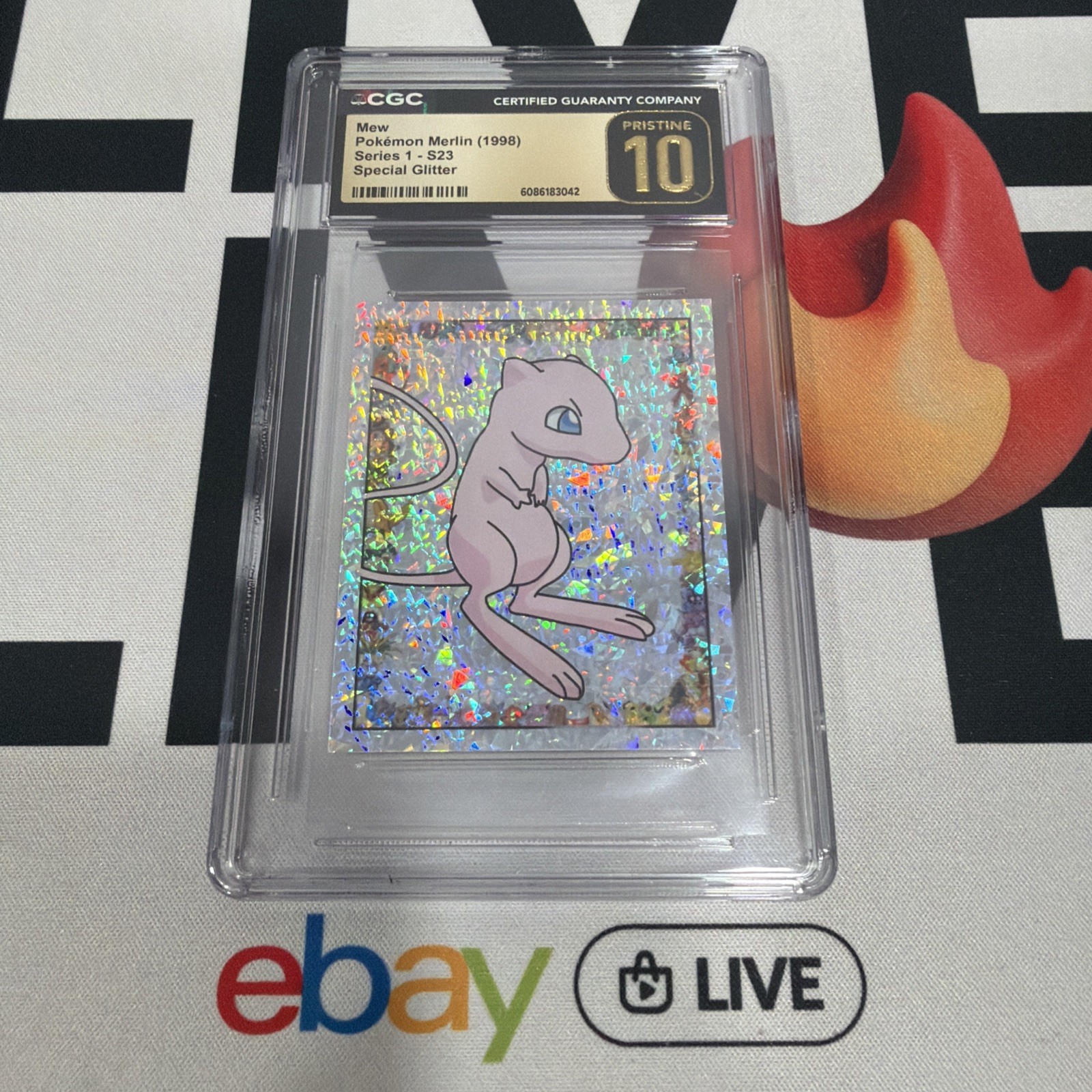 Pokémon Merlin 1998 Mew Series 1 S23 Holographic CGC 10 Pristine Trading Card