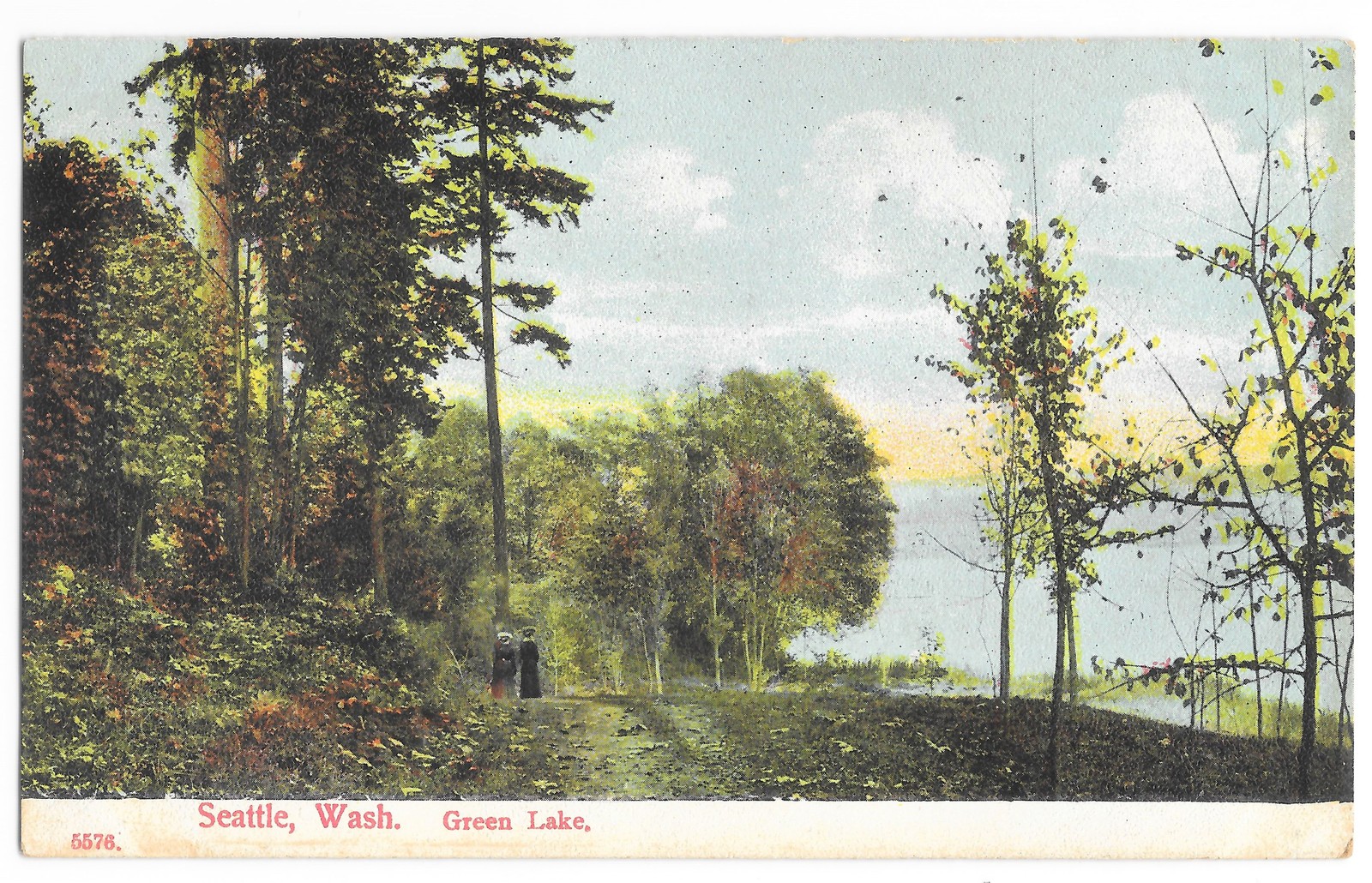 Seattle Washington Green Lake Path Postcard c1908 PCK Series Posted Divided