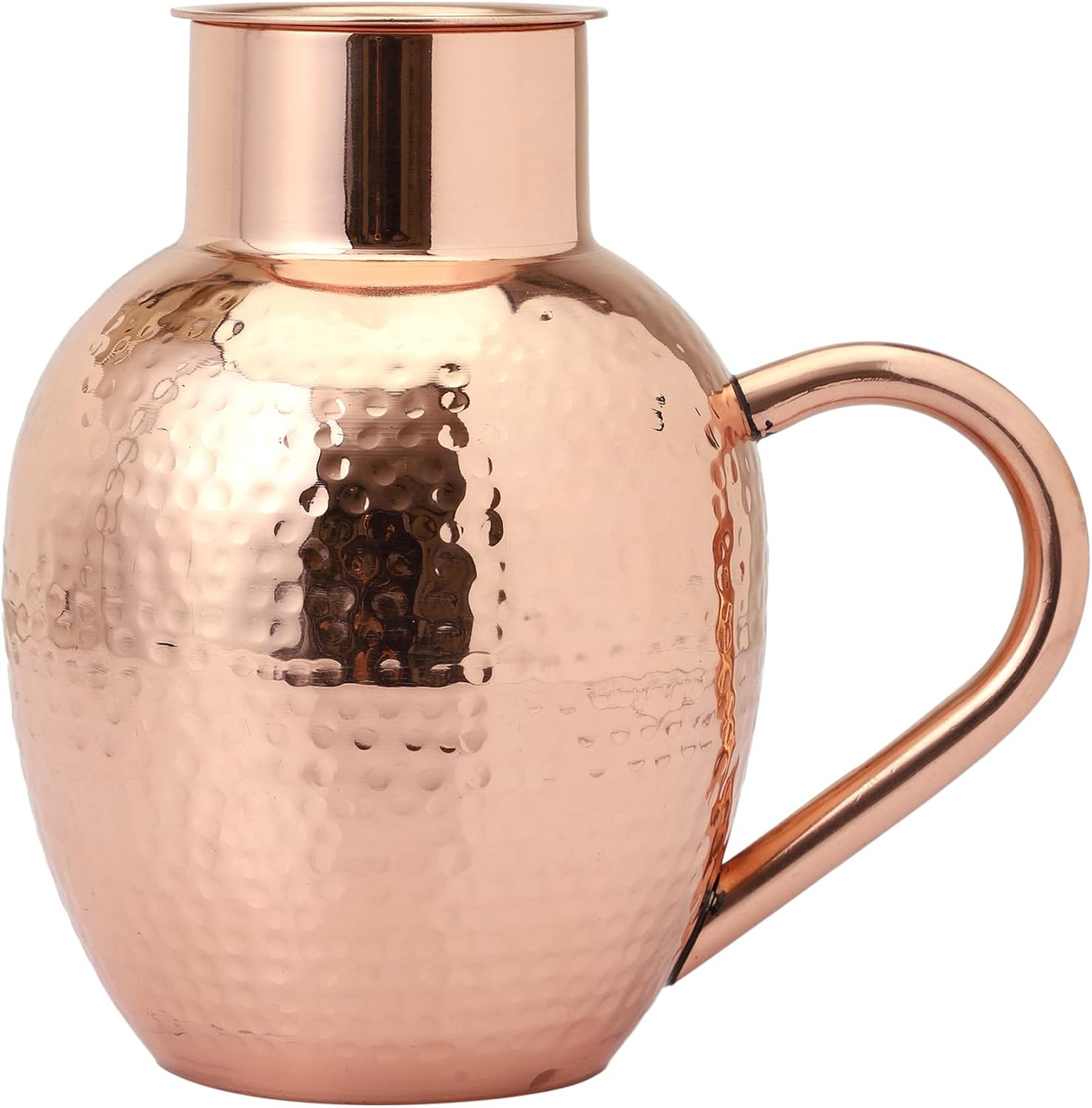 Copper Pitcher with BOWL PREMIUM, Pure HEAVY GAUGE Copper Handcrafted Hammered J