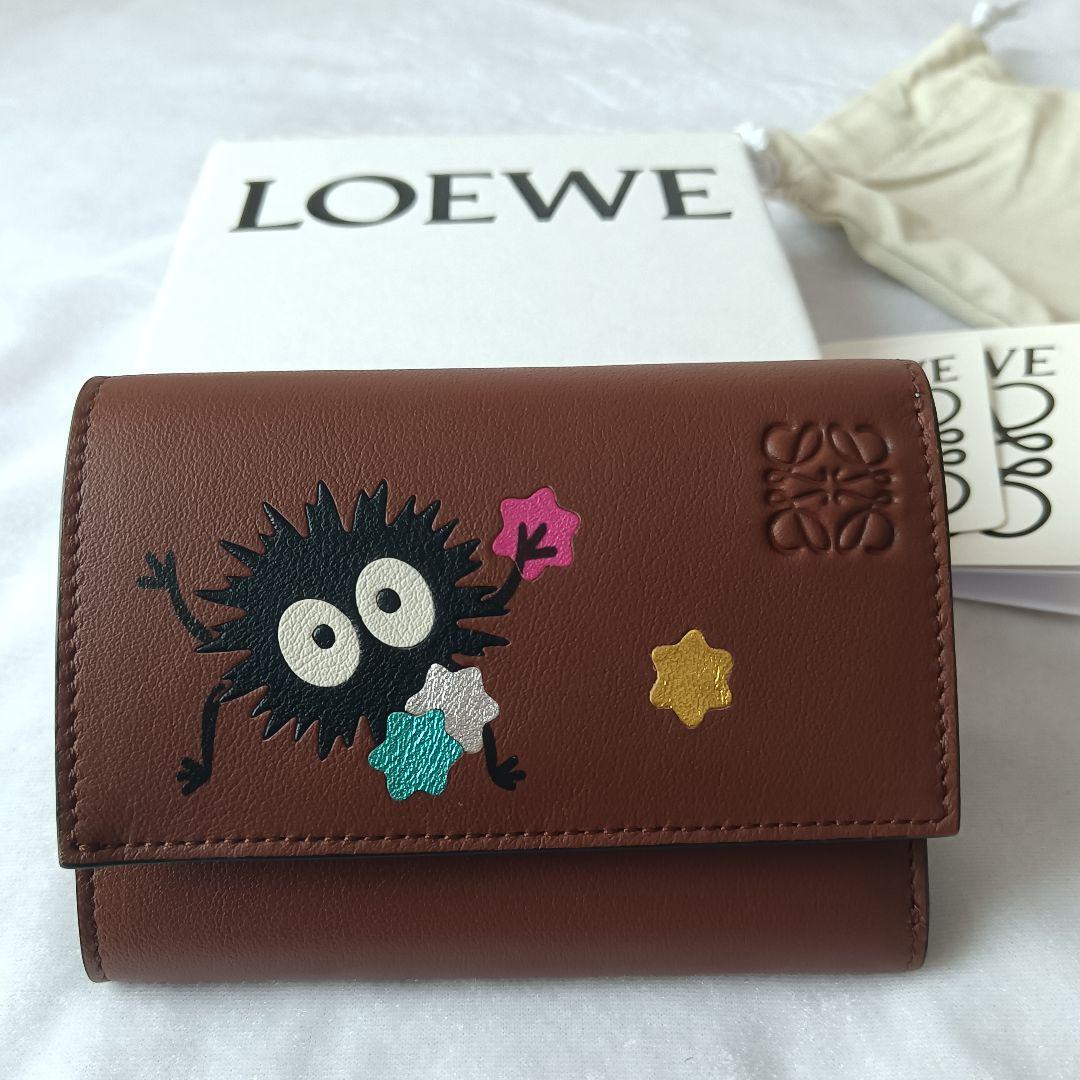 LOEWE x Spirited Away Collaboration Susuwatari Wallet Brown Studio Ghibli Mint