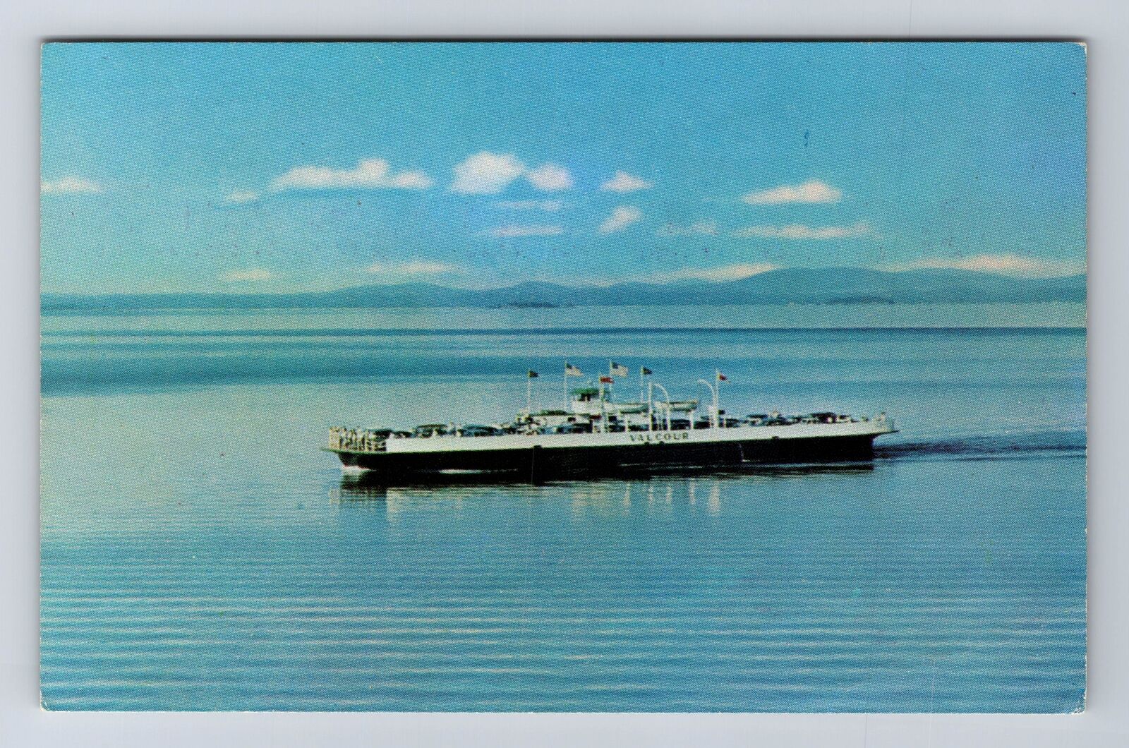 Burlington VT-Vermont, MV Valcour Ferry, Lake Champlain, Vintage Postcard
